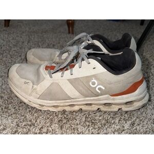 On Cloudrunner Wide Men's Size 11 2E White Orange SOLID CONDITION